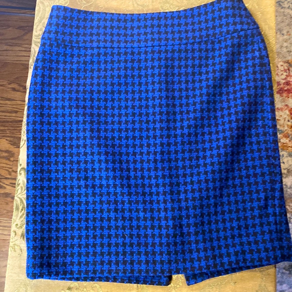 Ann Taylor blue skirt.